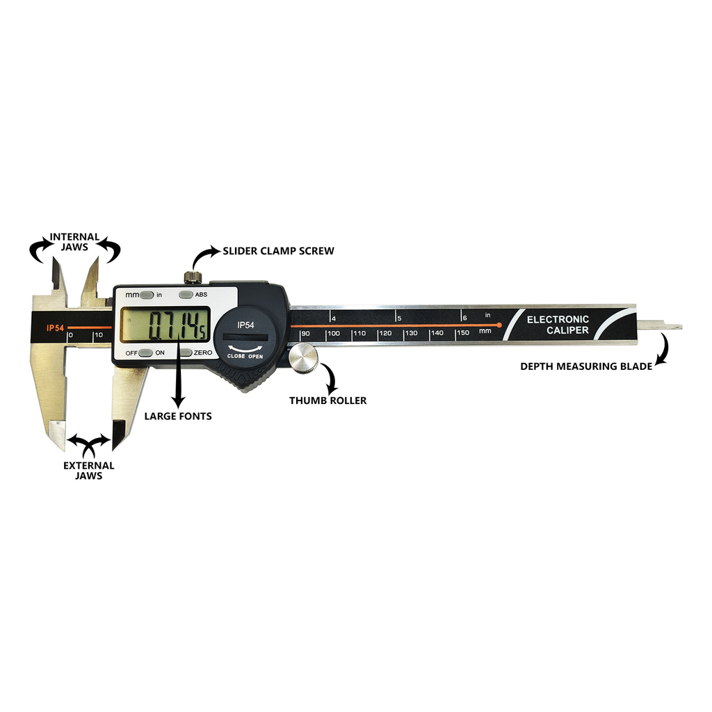 6" Professional Quality Digital Caliper (302B-02)