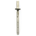 6" STAINLESS STEEL POCKET RULER 1/64 1/32 Scales Decimal Conversion Chart Rulers (ASR2541)