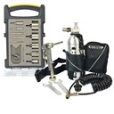 1/2" Chuck Hydro Handle, Quick Release Water Fittings, Recoil Hose, Hand Pump, Bottle w/Carrying Pouch in a Storage Box & the HHBLKIT 10pcs Bit Set. (HHP+SET)