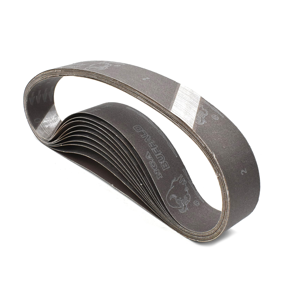 1-1/2" x 30" Aluminum Oxide Sanding Belt, 180 Grit - 10 Pack