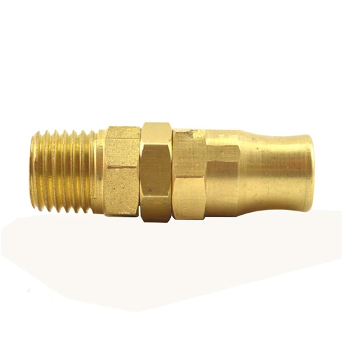1/4" Reusable Swivel hose end fitting for 1/4" NPT Polyurethane Hose (HU14 Series)  - Single Display Pack
