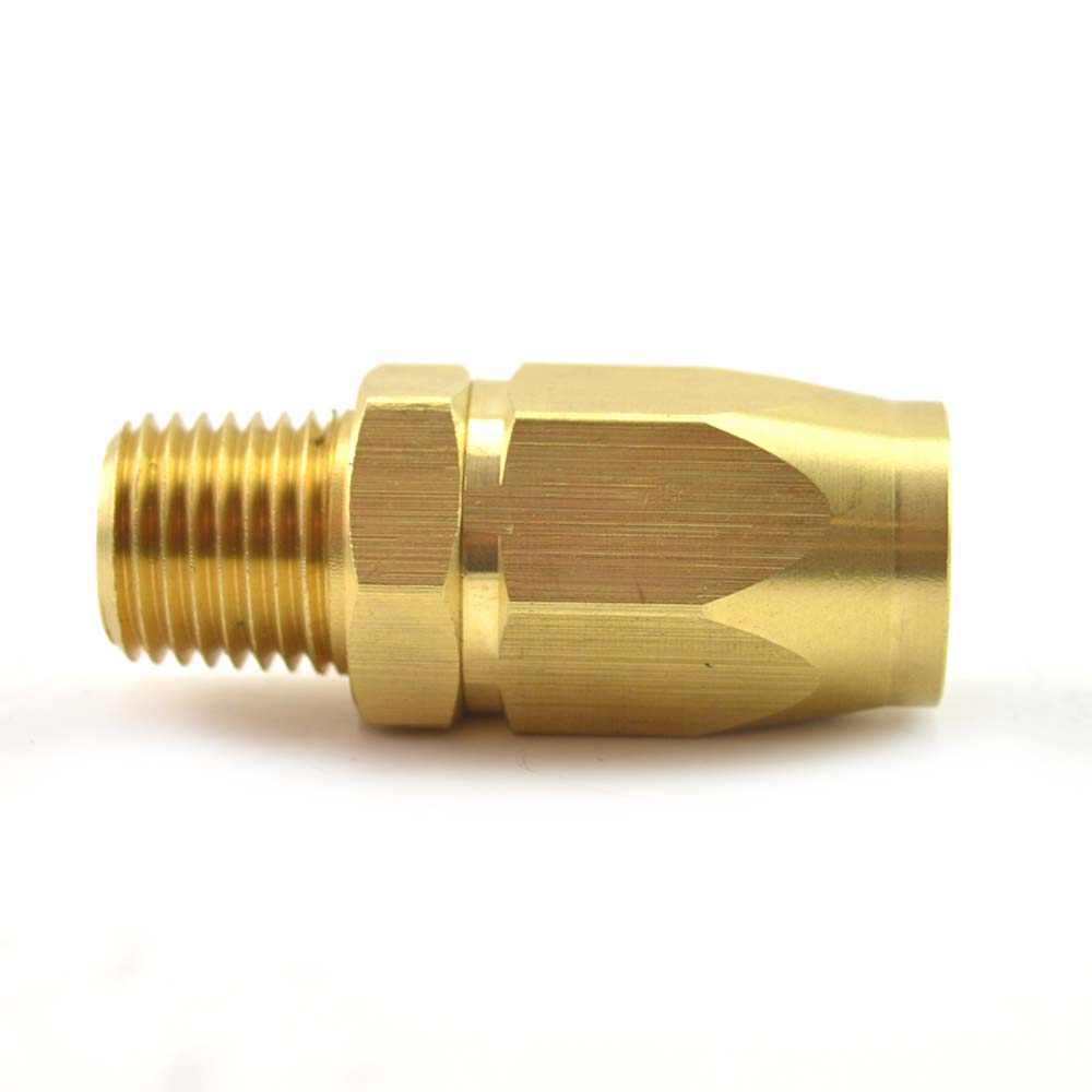 3/8" Reusable Hose-End Repair Fitting with 1/4" NPT Male for 3/8" Polyurethane Hose (HU16 Series) - Single Display Pack