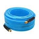 1/4" 100 ft Light Blue Polyurethane Hose (1/4" NPT)  Solid Fitting
