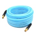 1/4" 100 ft Light Blue Polyurethane Hose (1/4" NPT) Swivel Fitting