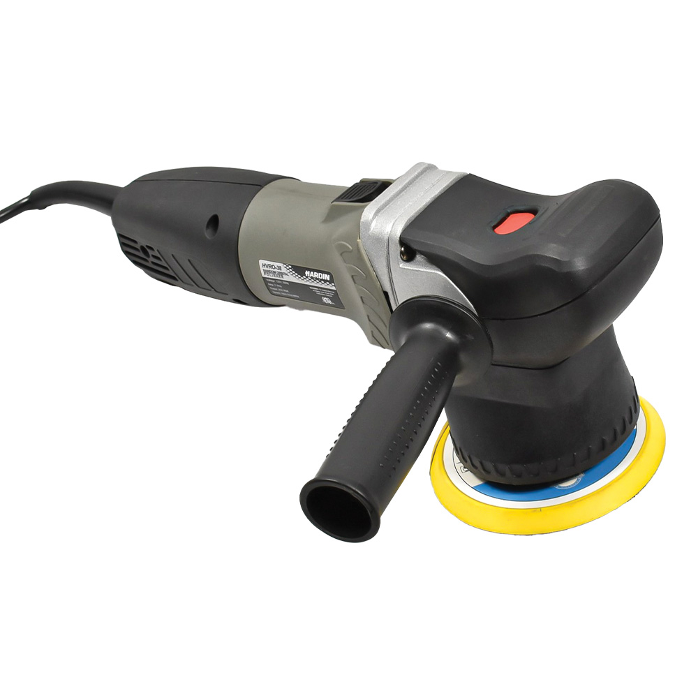 Hardin Random Orbital Polisher, 1800- 7000 RPM, 7 Amp, 800 Watt, w/5" Velcro and 5" Buffing Pad