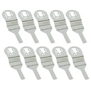 10mm Stainless Steel Multi-Tool Saw Blades Compatible with Fein Multimaster, Dremel, Bosch, Craftsman, Ridgid Oscillating Tools 10/Pk
