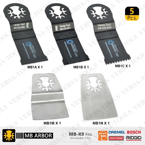 5pcs Universal Oscillating Saw Blade Set (MB1A1B1C1M1N)