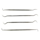 4 Piece Dental Pick Set (Stainless Steel) (415-8113)