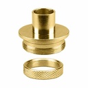 Brass Router Template Guide with Lock Nut ID 17/32" , OD 5/8" , Depth 7/32" (MLCS 9049)