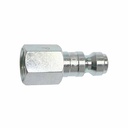 1/4" x 1/4" FPT Auto Coupler Plug Silver Zinc - 100 Pack