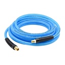 5/16" 25 ft Light Blue Polyurethane Hose (1/4" NPT) Solid Fitting