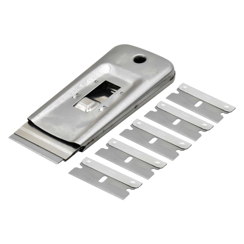 Heavy-Duty Razor Scraper with 5 Spare Blades