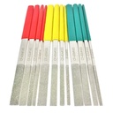 12pcs 7" Long Diamond Flat Files (140#, 200#, 400#)