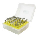50pcs 1/8" Shank x 1-3/4" Diamond Coated Mounted Points - Large