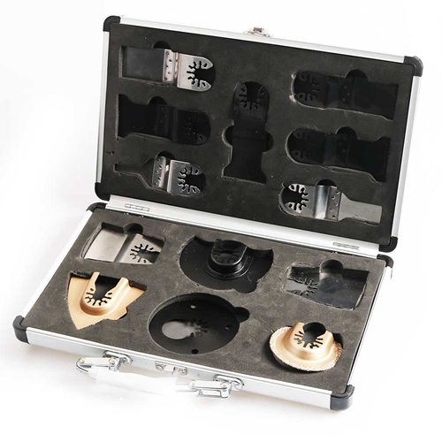 Versa Tool Master Kit. Includes 13 Universal / Open Arbor Blades for Oscillating Tools