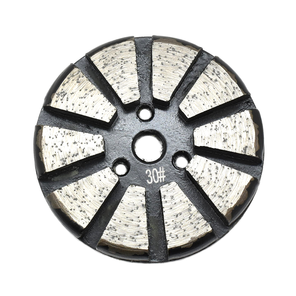 3 Inch Metal Bond Diamond Concrete Floor Grinding Disc with 10 Diamond Segments -  30 Grit