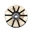3 Inch Metal Bond Diamond Concrete Floor Grinding Disc with 10 Diamond Segments -  50 Grit