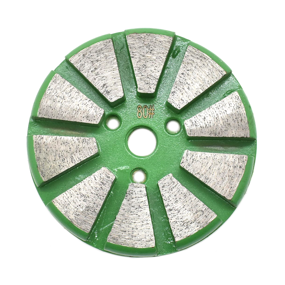 3 Inch Metal Bond Diamond Concrete Floor Grinding Disc with 10 Diamond Segments -  80 Grit