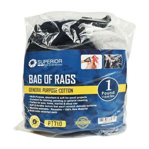 Bag of Rags - 1lb. of 100% cotton assorted