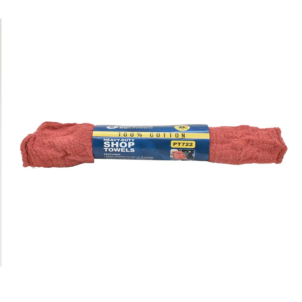 Red Shop Towel 12" x 14" - 100% cotton 3pc/pk