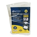 White Terry Mop Towel -100% cotton 14" x 17" - 12pc/pk