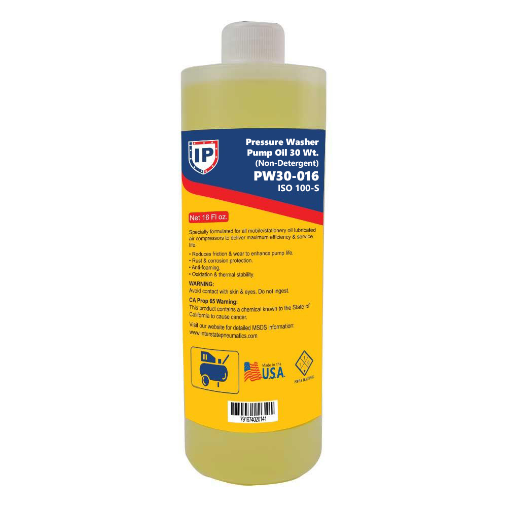 Non Detergent Pressure Washer Pump Oil  30 Wt - 16 oz - YL30-016
