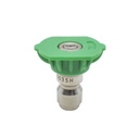 Size 35. Nozzle Tip.  25° (Green) - Multi Purpose Nozzle. 1/4" Quick Connect High Pressure Spray Nozzle