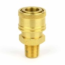 1/4" NPT Male, Brass Coupler 5200 psi 