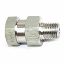 Stainless Steel Swivel fitting, 1/4” MPT x 1/4” NPTF, Max O.P. 4000 PSI