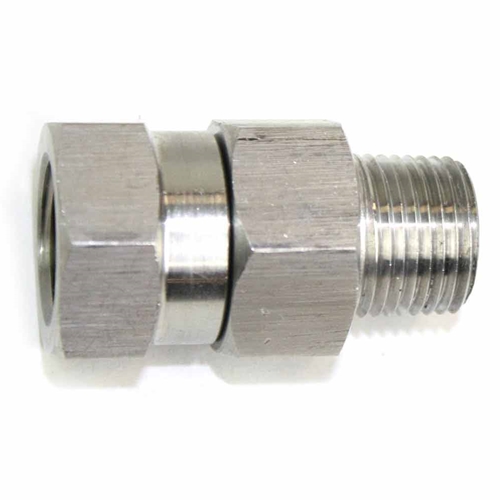 Stainless Steel Swivel fitting, 3/8” MPT x 3/8” NPTF, Max O.P. 4000 PSI