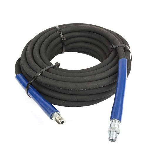 S.Braid Black Rubber Hose,3/8"x50 ft,4000 PSI