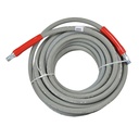 Double Braided Grey Rubber Hose 3/8" x 100ft with 3/8"MNPT Fitting - Working Pressure 6000 PSI