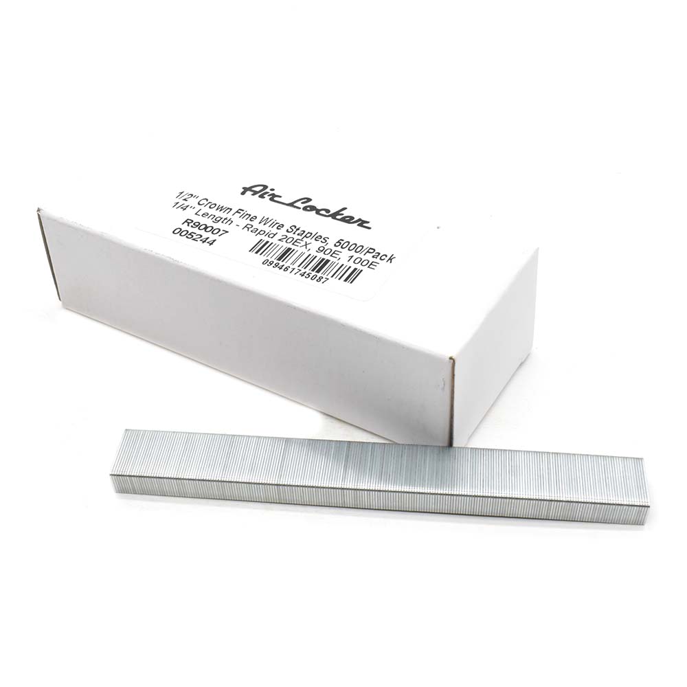 1/4-Inch Length 1/2-Inch Crown Fine Wire Staples Rapid 20EX, 90E, 100E - 5,000/Pack