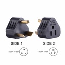 30 Amp Male to 15 Amp Female Adapter Plug (Triangle)