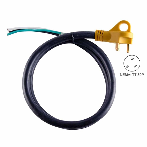 25 ft. 30 Amp RV Cord W/6" Loose End Plug W/Handle