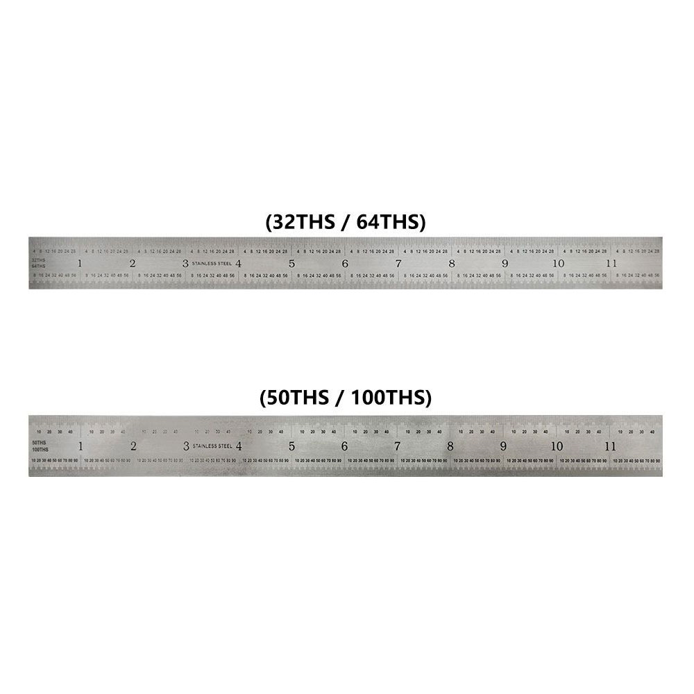 12-Inch Precision 16R Rigid  Stainless Steel Ruler