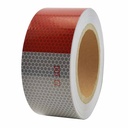 2" x 50' ft High Visibility Conspicuity DOT-C2 Approved Reflective Safety Tape – 6" Red / 6" White - Automobile Vehicles, Trailers, Boats