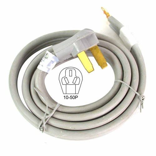 3-Wire 50 Amp Range Cord, SRDT 6AWG/2 + 8AWG/1, 6ft