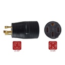 RV Adapter - 30A Male to 50A Female Generator Plug - 3 Pins