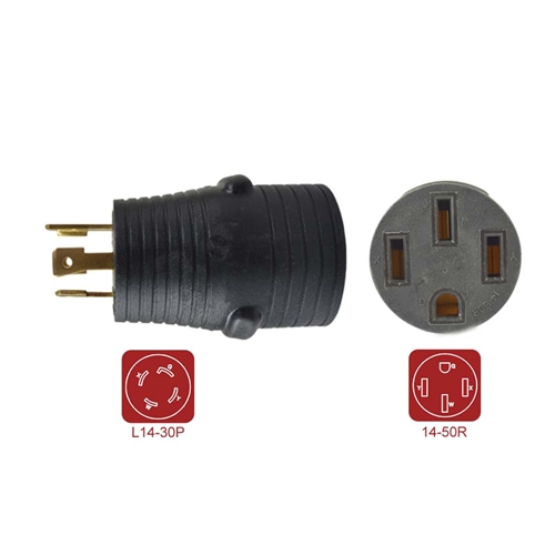 RV Adapter - 30A Male to 50A Female Generator Plug - 4 Pins