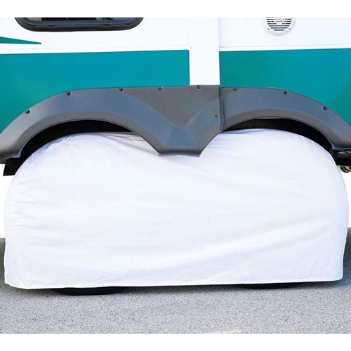 White Dual Tire Cover Including fixing bondage - Size 27-29 Inch