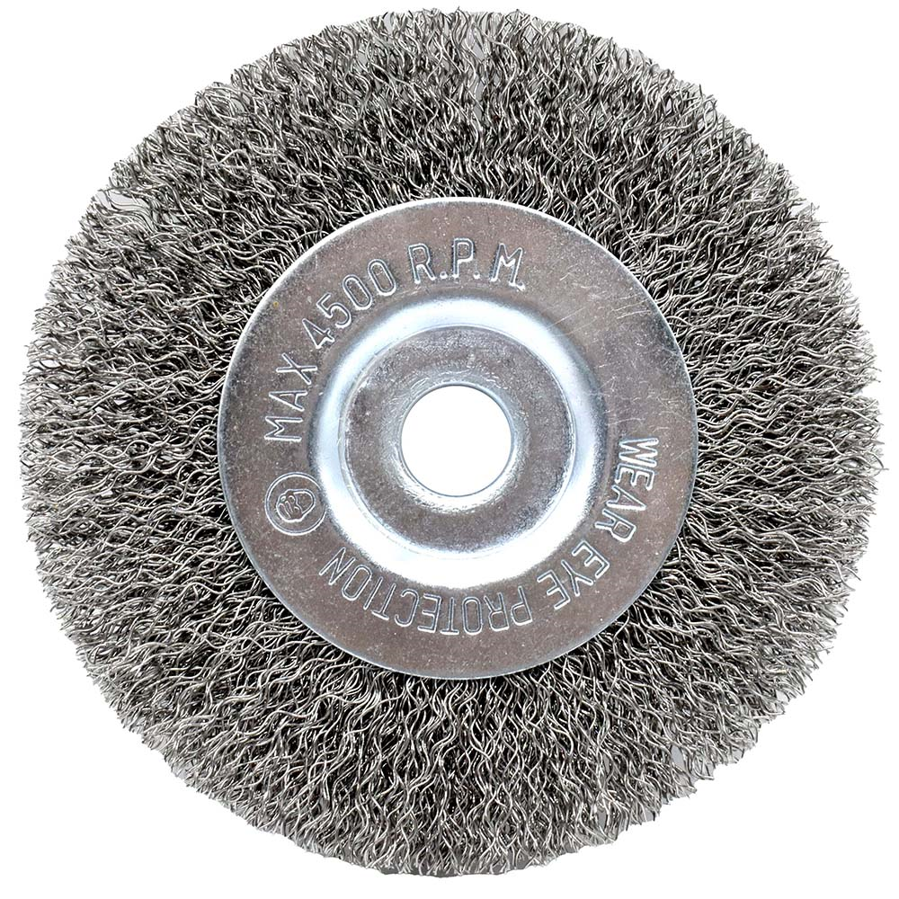 6-Inch Wire Wheel 1/2-Inch Bore Coarse - 6000 RPM