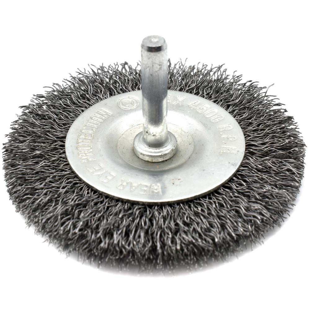 1-1/2-Inch Wire Wheel 1/4-Inch Shank - Coarse Crimped Wire 4500 RPM