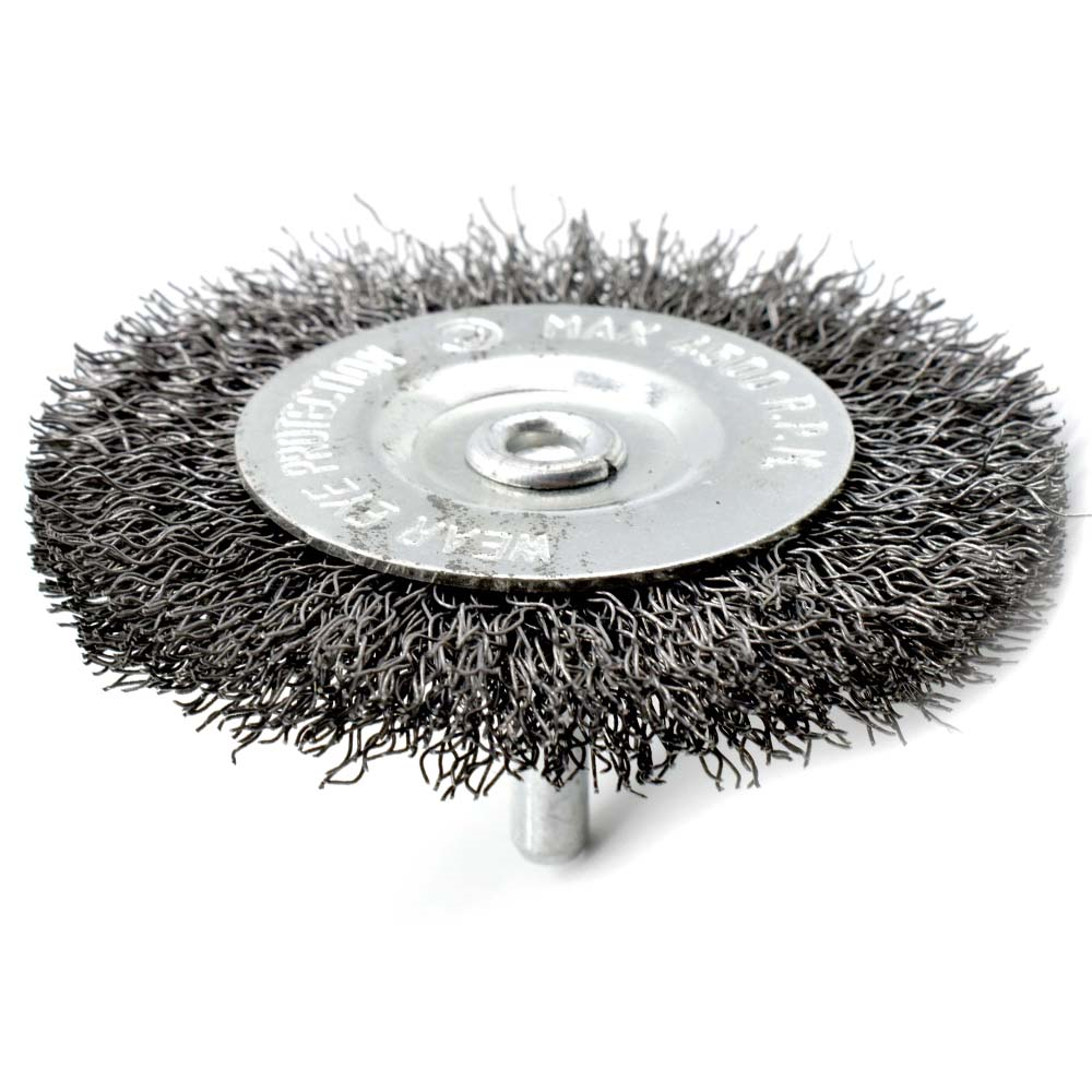 1-1/2-Inch Wire Wheel 1/4-Inch Shank - Fine Crimped Wire 4500 RPM