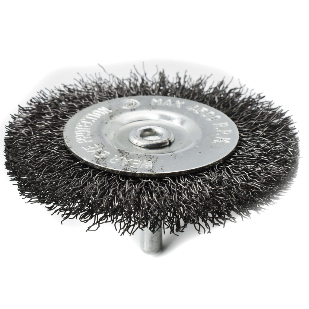 2-Inch Wire Wheel 1/4-Inch Shank - Fine Crimped Wire 4500 RPM