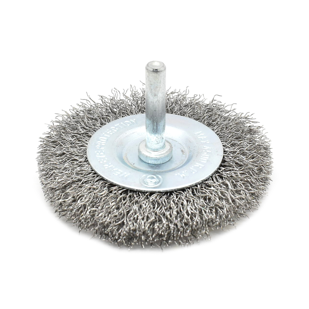 3-Inch Wire Wheel 1/4-Inch Shank - Coarse Crimped Wire 4500 RPM