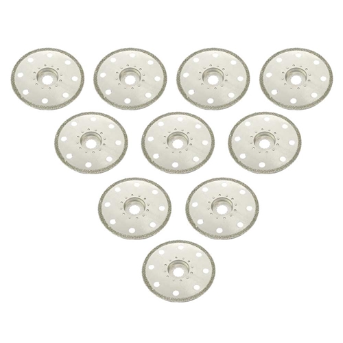 100mm Full Round Electroplated Diamond Grout Saw Blade, 10mm Offset Mount  Fits Fein Multimaster, Rockwell, Sonicrafter, Makita  / 10pk