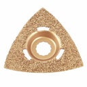80mm Triangular Carbide Rasp, 8mm Offset Mount for a Perfect Flush Sanding/Grinding Fits Fein Multimaster, Rockwell, Sonicrafter, Makita

