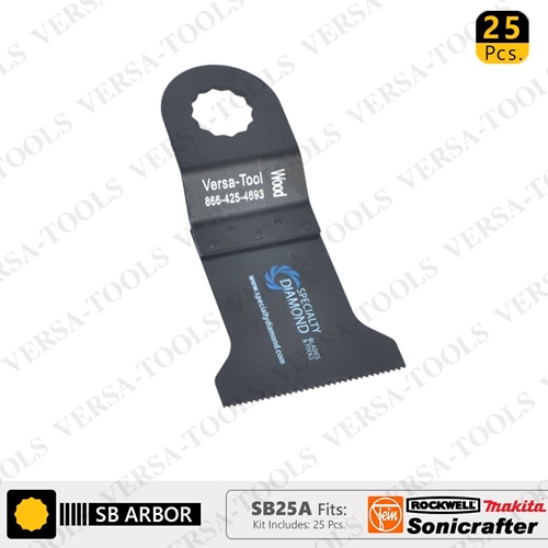45mm Standard 'E' Cut Blade for Wood and Plastic  Fits Fein Multimaster, Rockwell, Sonicrafter, Makita / 25 PK