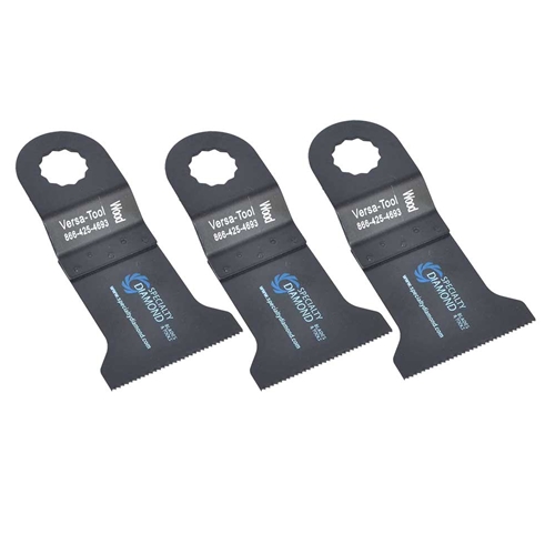45mm Standard 'E' Cut Blade for Wood and Plastic  Fits Fein Multimaster, Rockwell, Sonicrafter, Makita   - 3 Blade Pack
